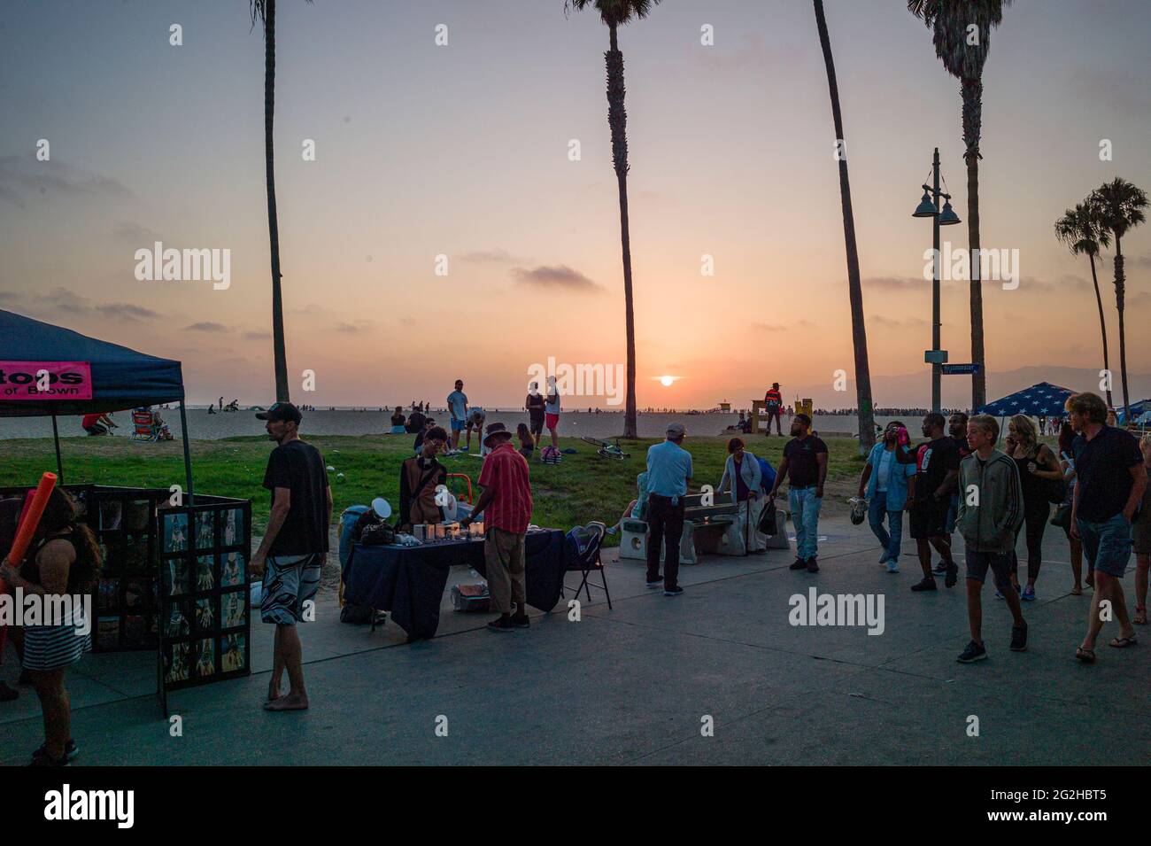 Stile di vita a Venice Beach a Los Angeles, California, USA Foto Stock