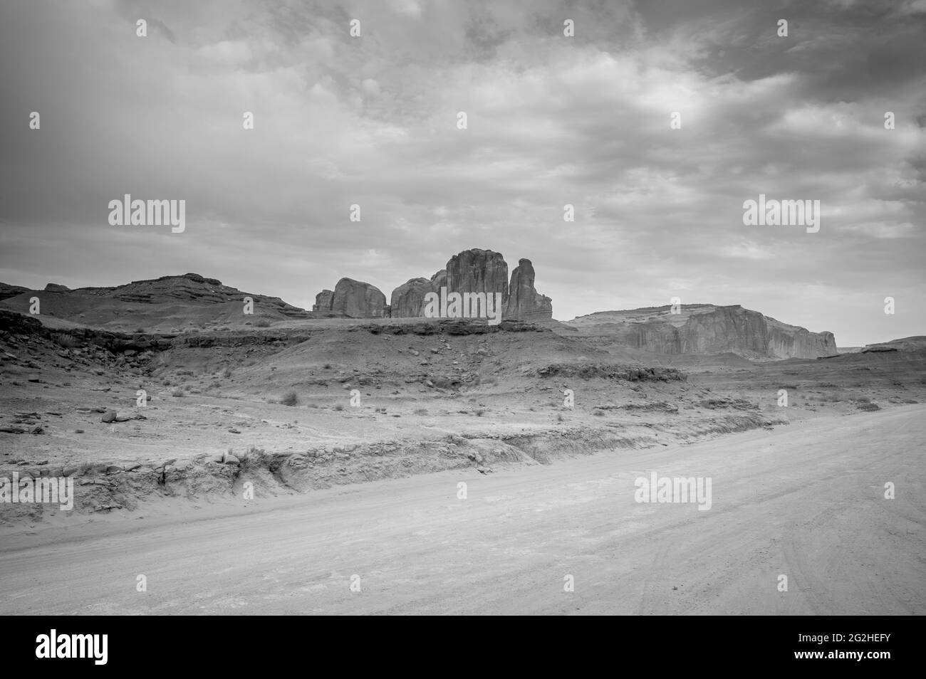 Il Monument Valley Navajo Tribal Park, Utah e Arizona, Stati Uniti d'America Foto Stock