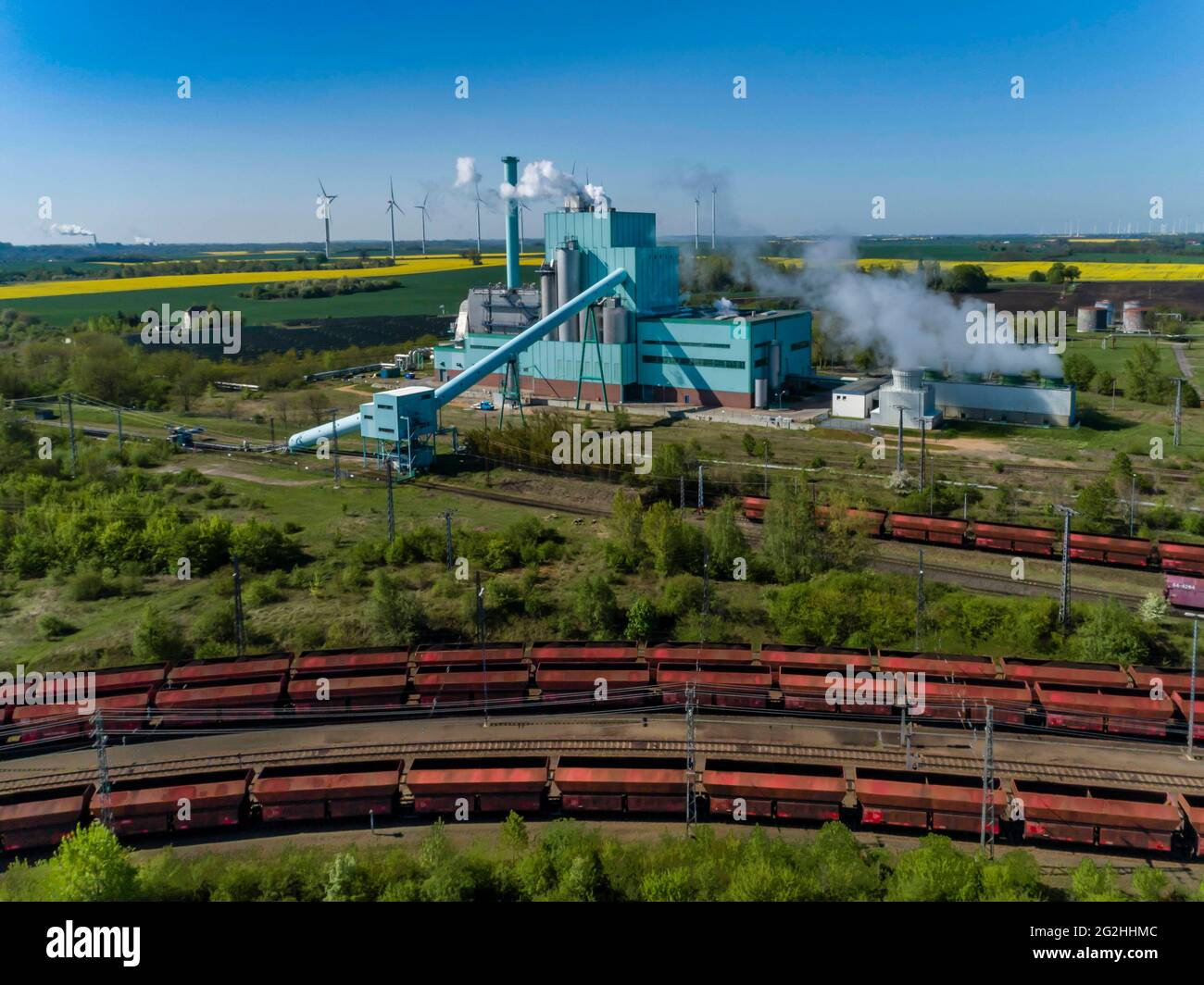 Centrale elettrica industriale Wählitz Foto Stock