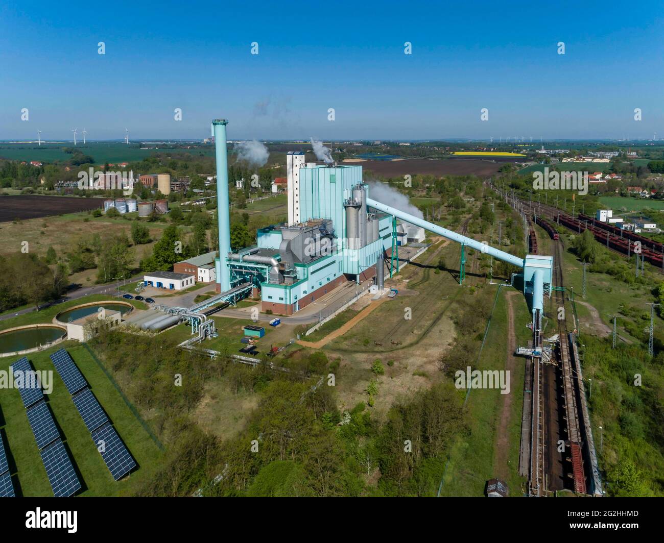 Centrale elettrica industriale Wählitz Foto Stock