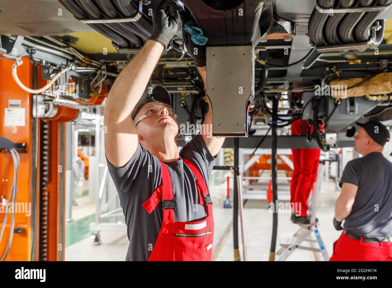 La sala di produzione digitale di Bombardier a Bautzen Foto Stock