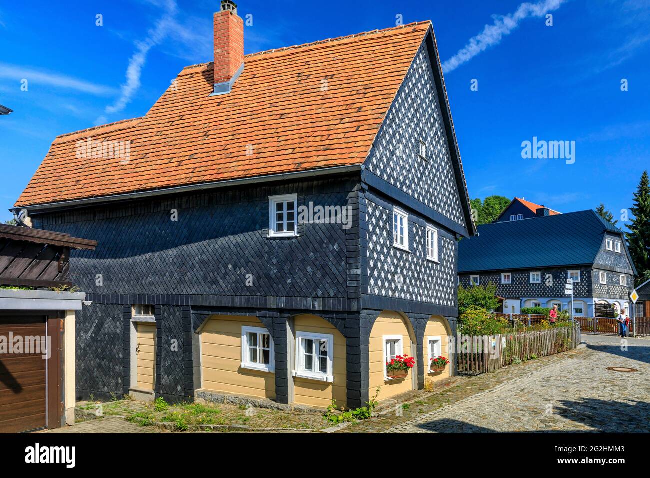 Schunkelhaus di Obercunnersdorf, nell'alta Lusazia, in Sassonia Foto Stock