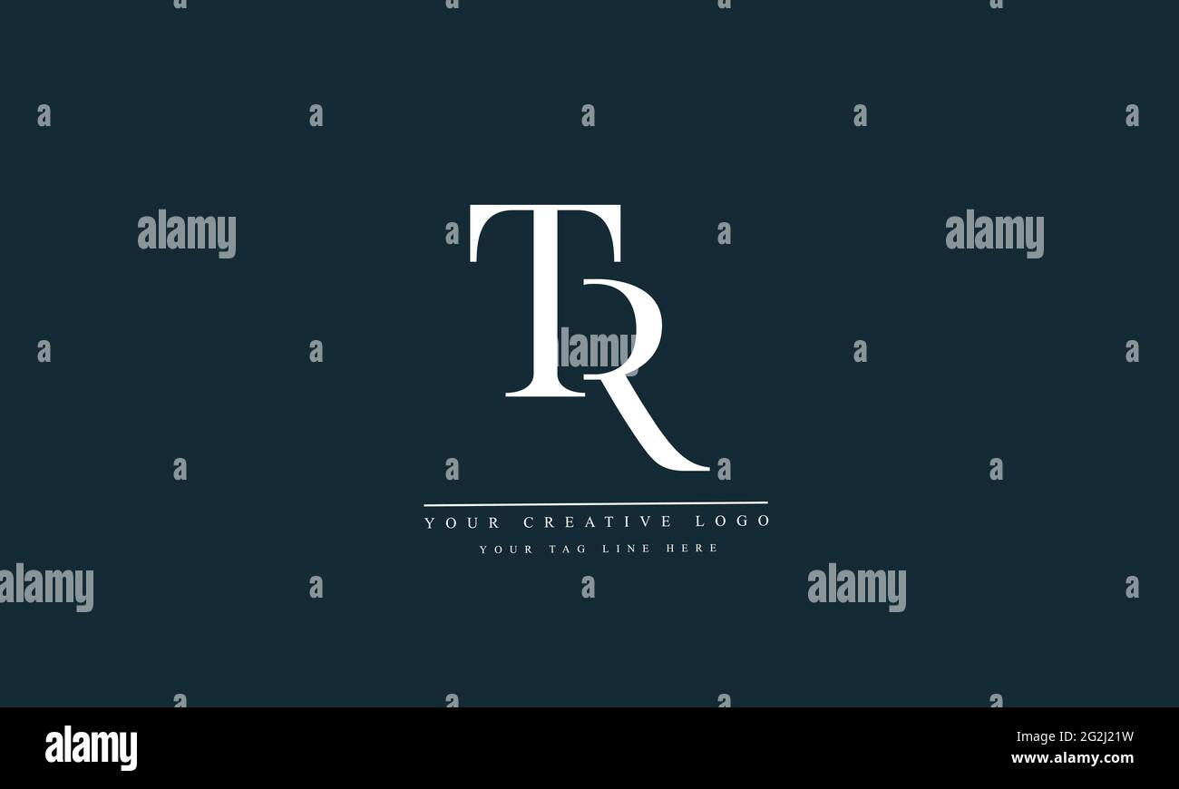Letter Logo Design con Creative Modern Trendy Typography TR RT Illustrazione Vettoriale