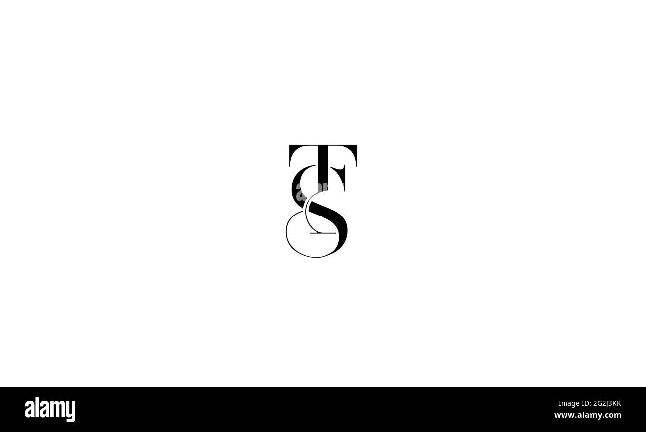 Letter Logo Design con Creative Modern Trendy Typography TS ST Illustrazione Vettoriale