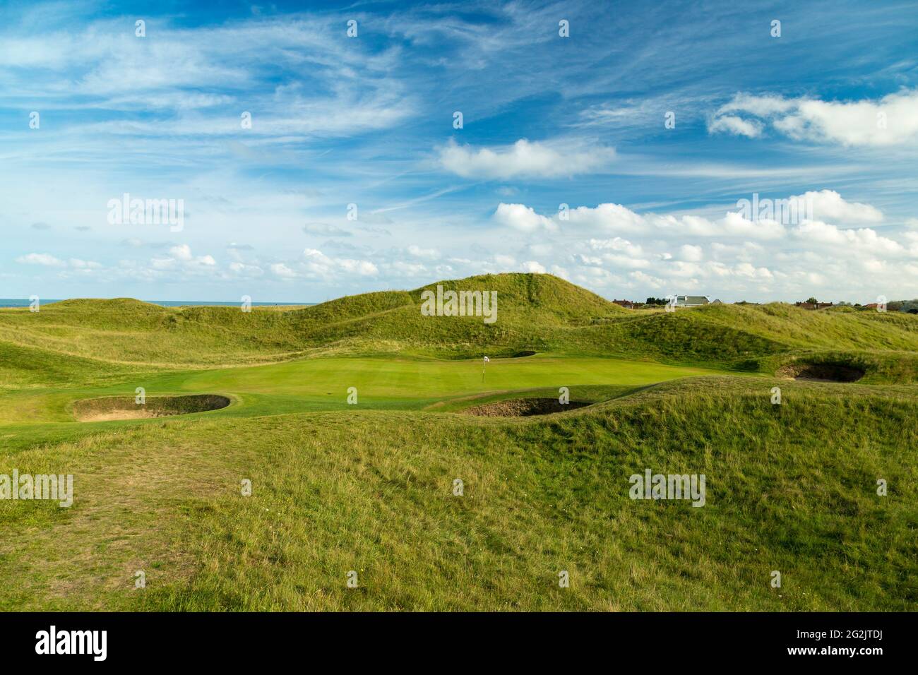 Royal Saint George's Golf Course, British Open, Sandwich, Kent, Inghilterra. Foto Stock