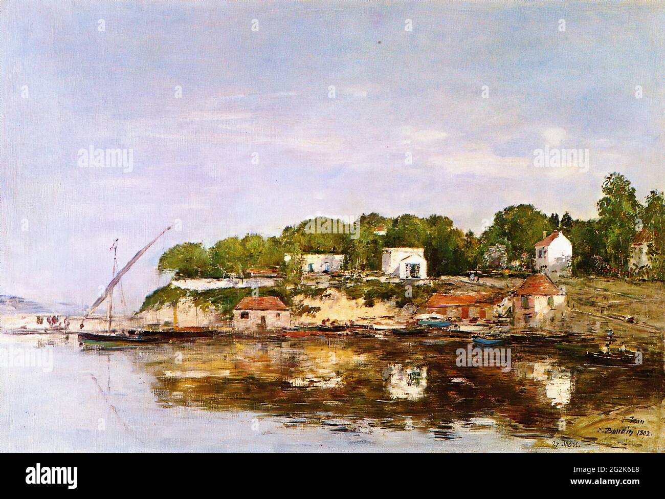 Eugène Louis Boudin (1824-1898) - Petit Port De Saint Jean vicino Villefranche 1892 Foto Stock