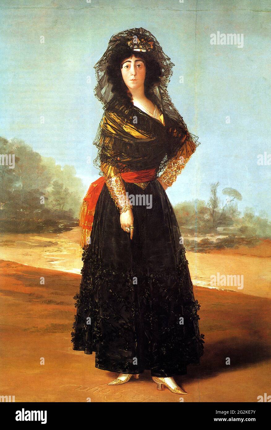 Francisco De Goya - Mara del Pilar Teresa Cayetana De Silva Lvarez De Toledo XIII Duchessa di Alba Foto Stock