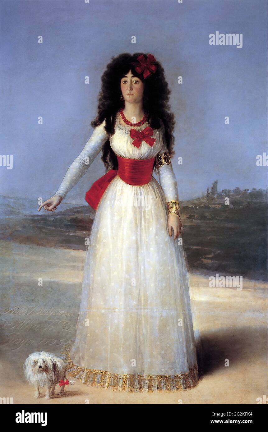 Francisco De Goya - la Duchessa di Alba Foto Stock