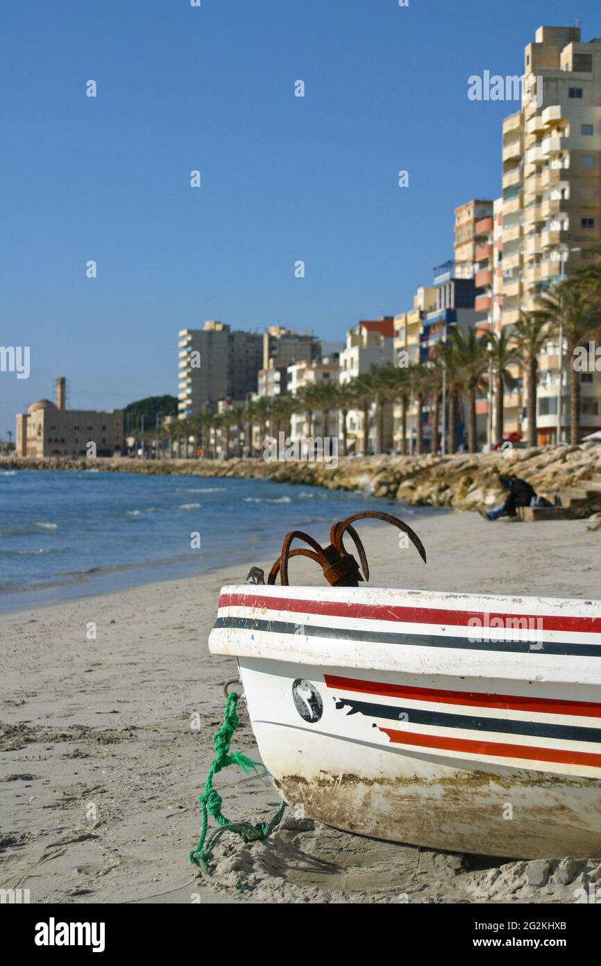 Pneumatico sul Mar Mediterraneo Foto Stock