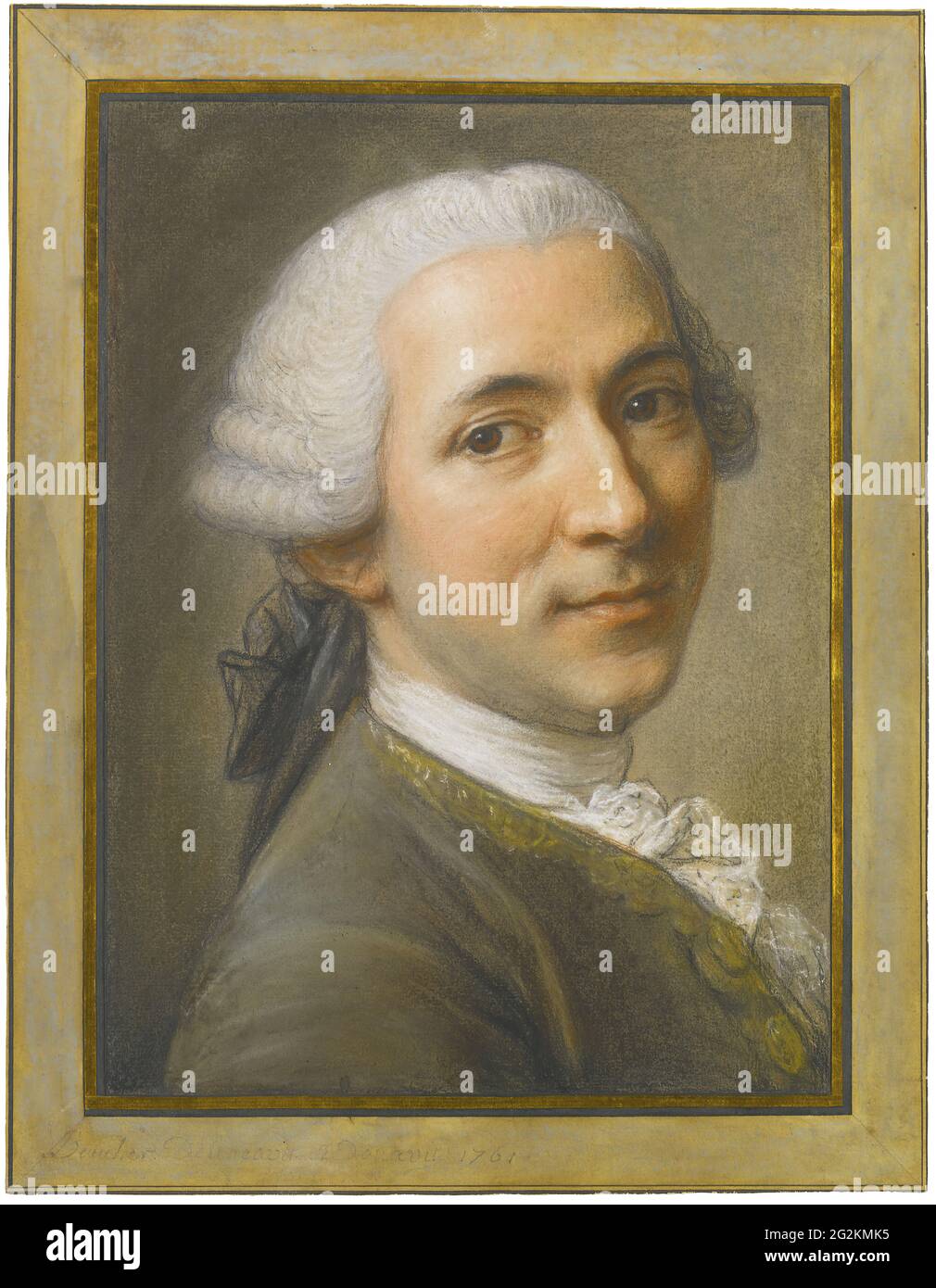 François Boucher - Ritratto di Monsieur Jean Claude Gaspard De si Foto Stock