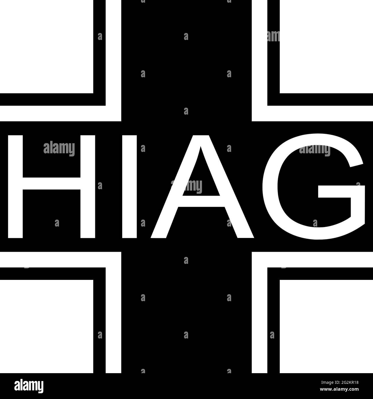 Logo de HIAG (it Alemán: Hilfsgemeinschaft auf Gegenseitigkeit der Angehörigen der ehemaligen Waffen-SS, literalmente 'Asociación de Ayuda Mutua de ex miembros de las Waffen-SS'). Foto Stock