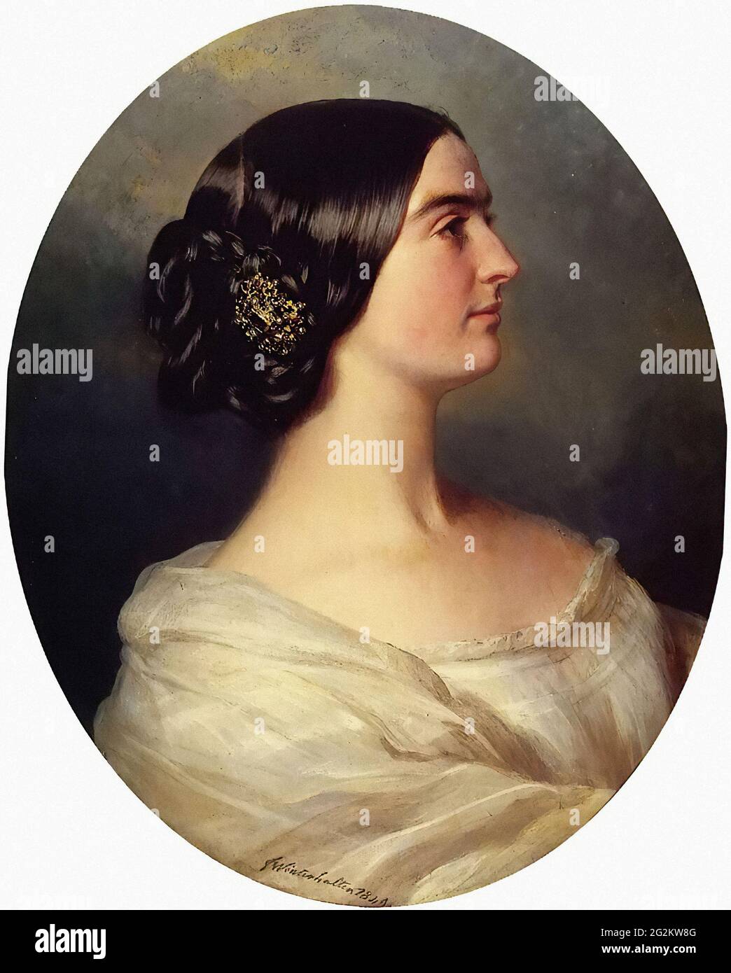 Franz Xaver Winterhalter (1805-1873) - Charlotte Stuart Viscountess Canning 1849 Foto Stock