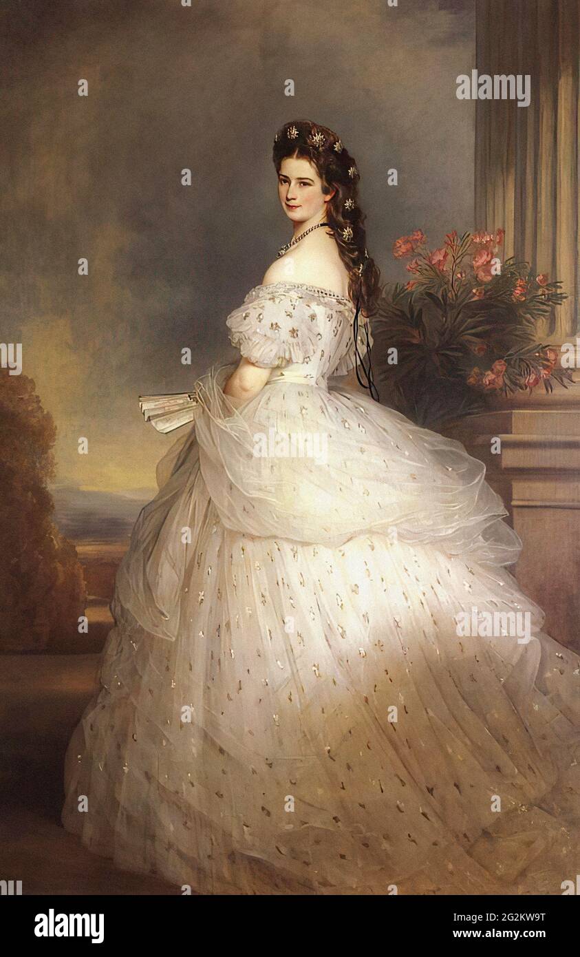 Franz Xaver Winterhalter (1805-1873) - Elizabeth Empress Austrii 1865 Foto Stock