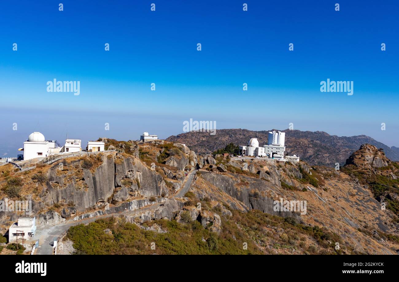 Tara Mandal, Planetarium Vista dal picco di Guru Shikhar, Monte Abu, Rajasthan. Foto Stock