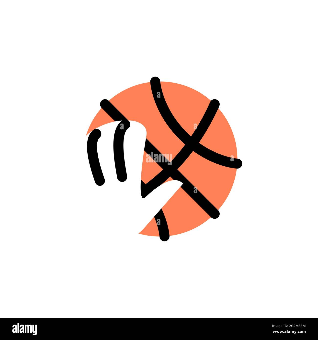 Basket. Logo vettoriale in grassetto Illustrazione Vettoriale