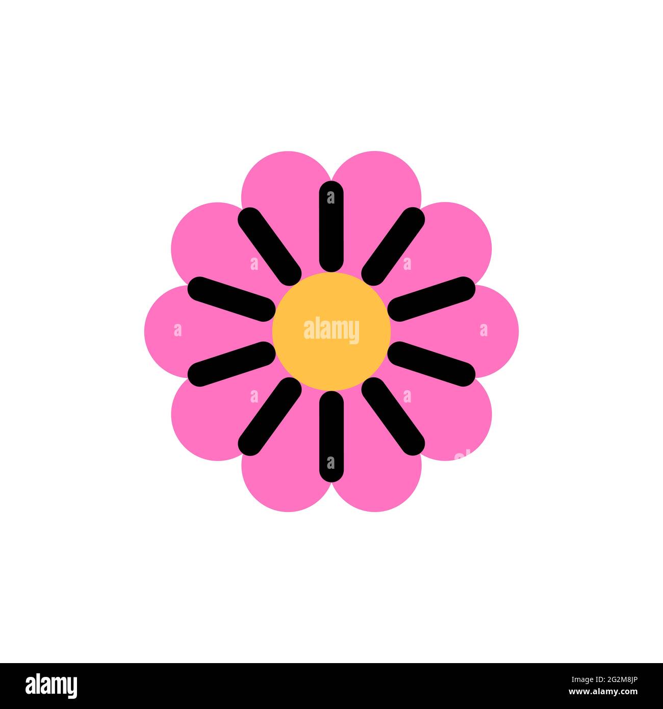 Fiore. Logo vettoriale in grassetto Illustrazione Vettoriale