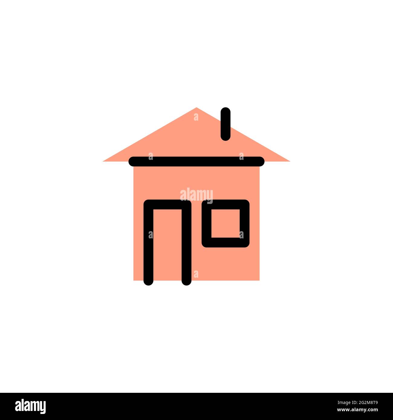 Casa. Logo vettoriale in grassetto Illustrazione Vettoriale