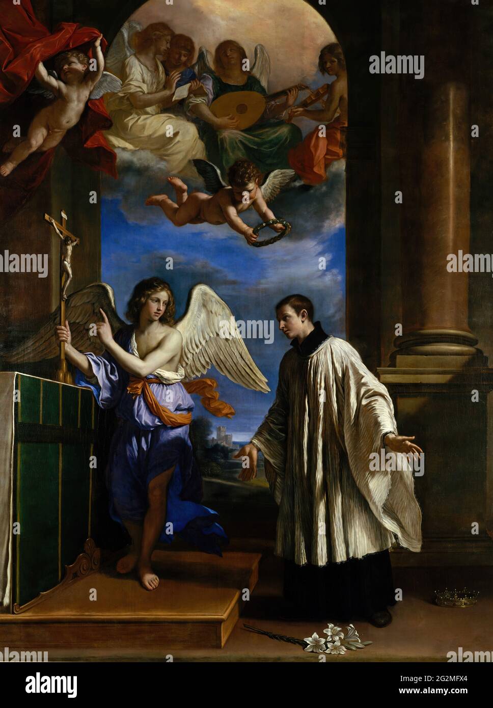 Giovanni Francesco Barbieri - Guercino - la vocazione di San Aloysius Luigi Gonzaga Foto Stock