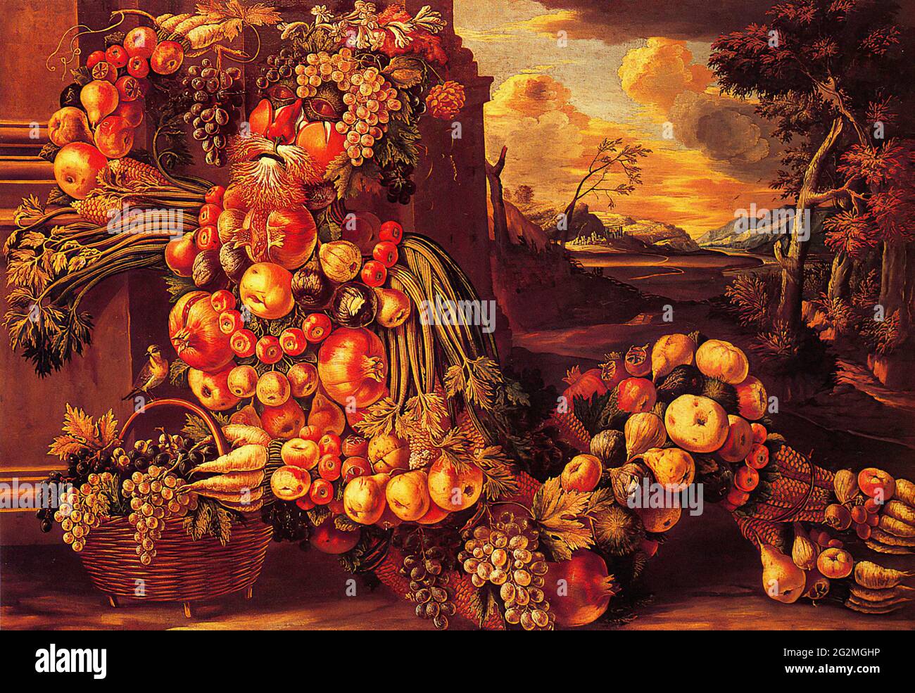 Giuseppe Arcimboldo - Figura seduta Estate 1573 Foto Stock