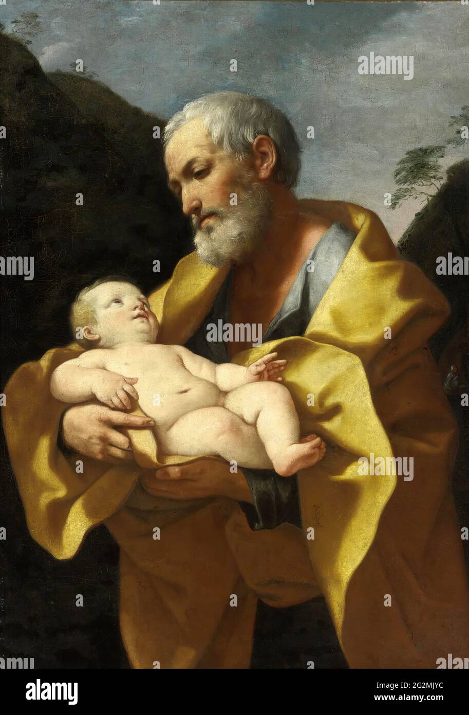 Guido reni - San Giuseppe e il Cristo Bambino Foto stock - Alamy