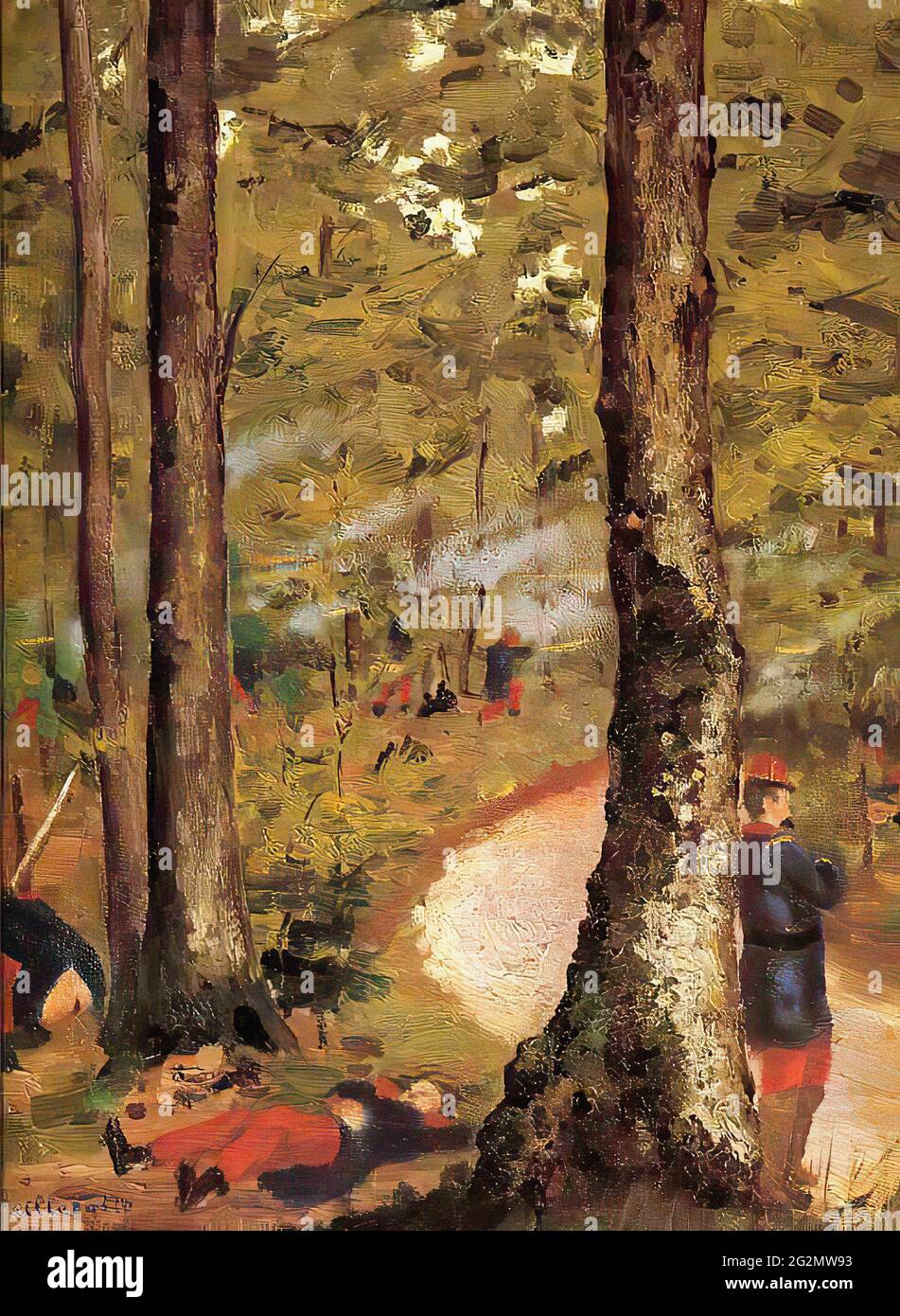 Gustave Caillebotte - Yerres Soldiers Woods C 1878 Foto Stock