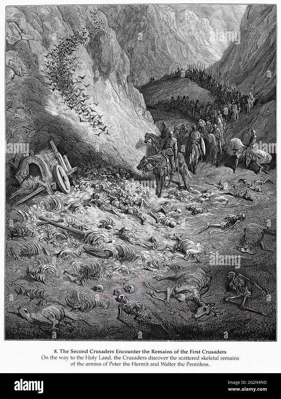 Gustave Doré - Army seconda Crociata trovare rimane soldati prima Crociata 1877 Foto Stock