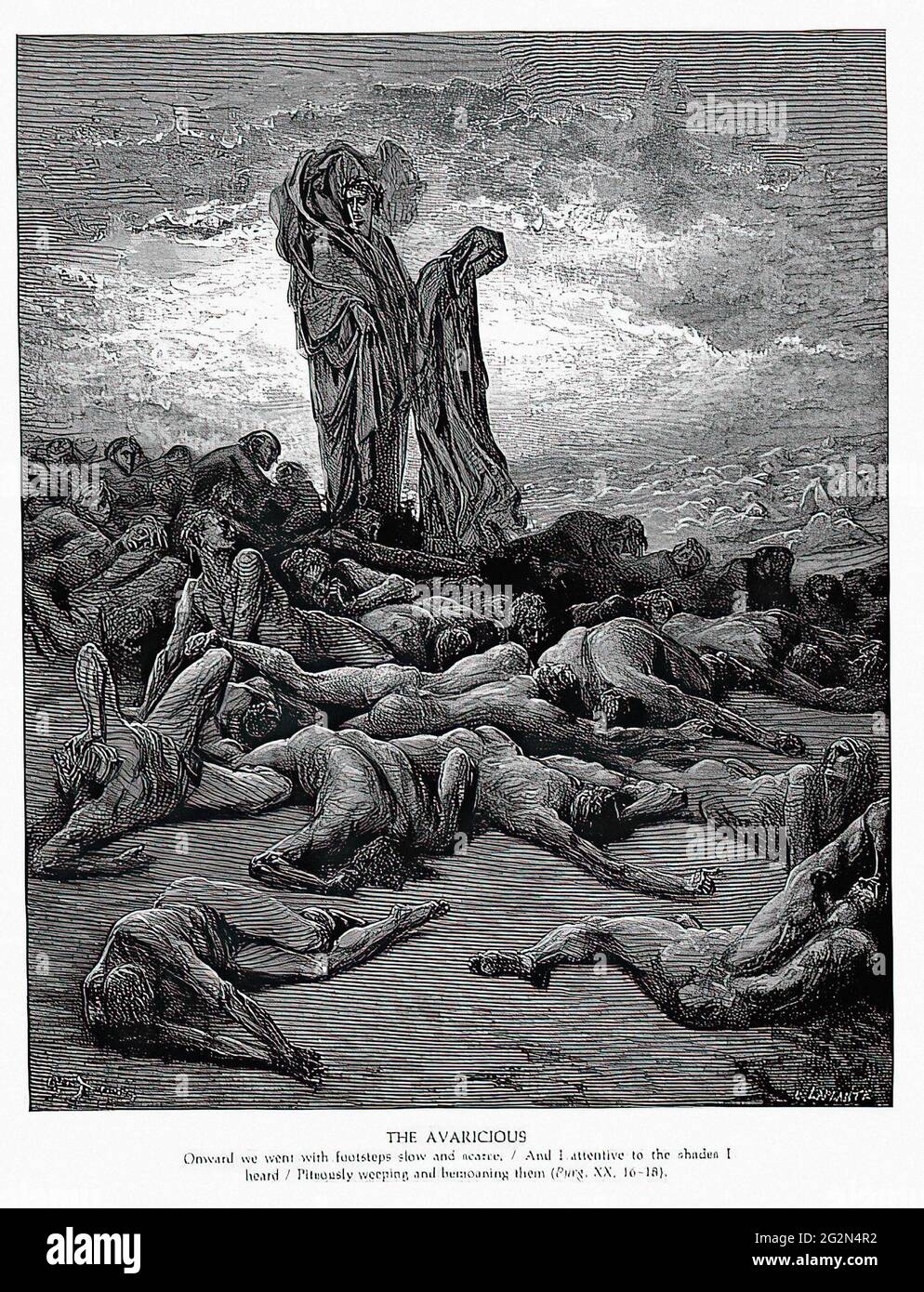 Gustave Doré - avarizia Foto Stock