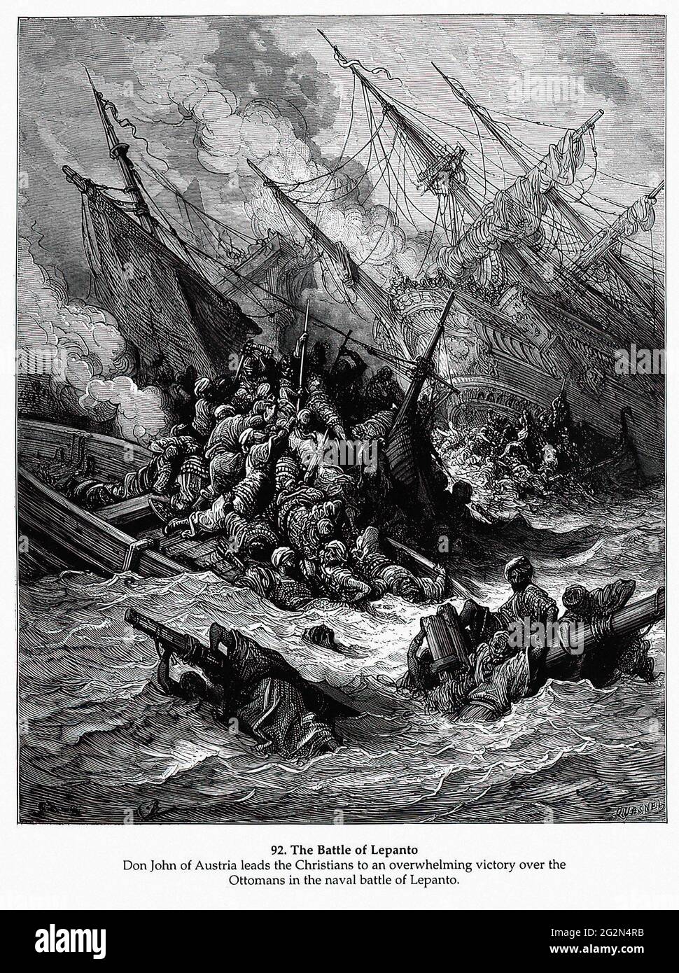 Gustave Doré - Battaglia Lepanto 1571 1877 Foto Stock