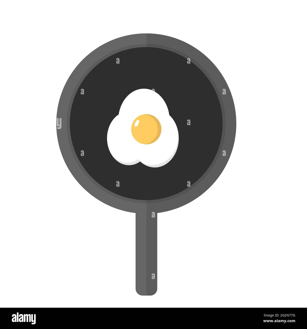 Uovo fritto in padella Foto Stock