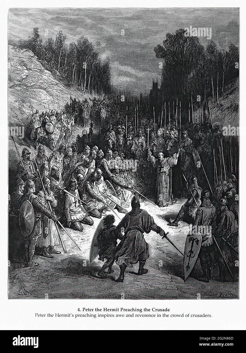 Gustave Doré - Crociata predicante di Peter Hermit Foto Stock