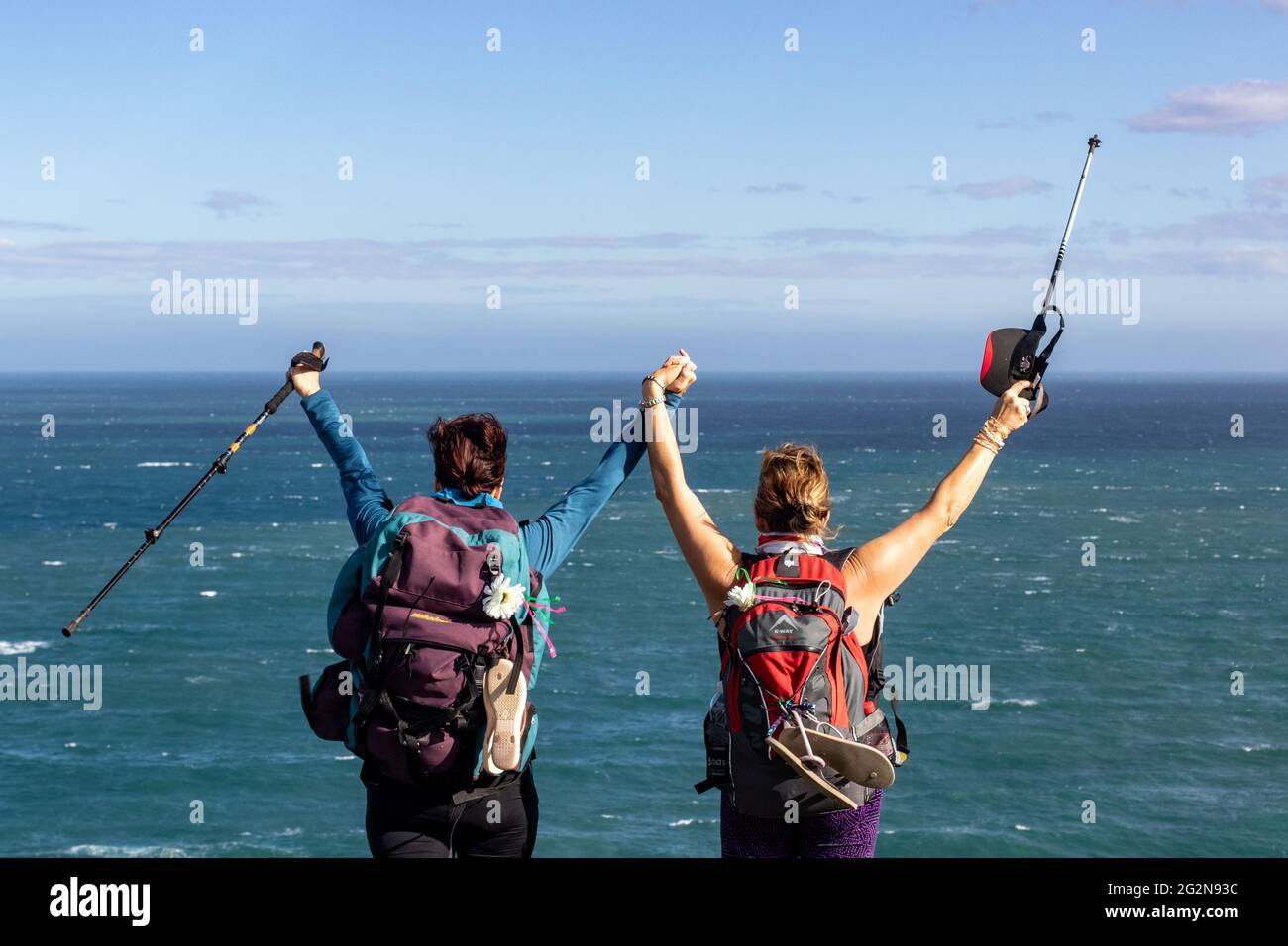 Viaggiamo insieme vicino all'oceano Foto Stock