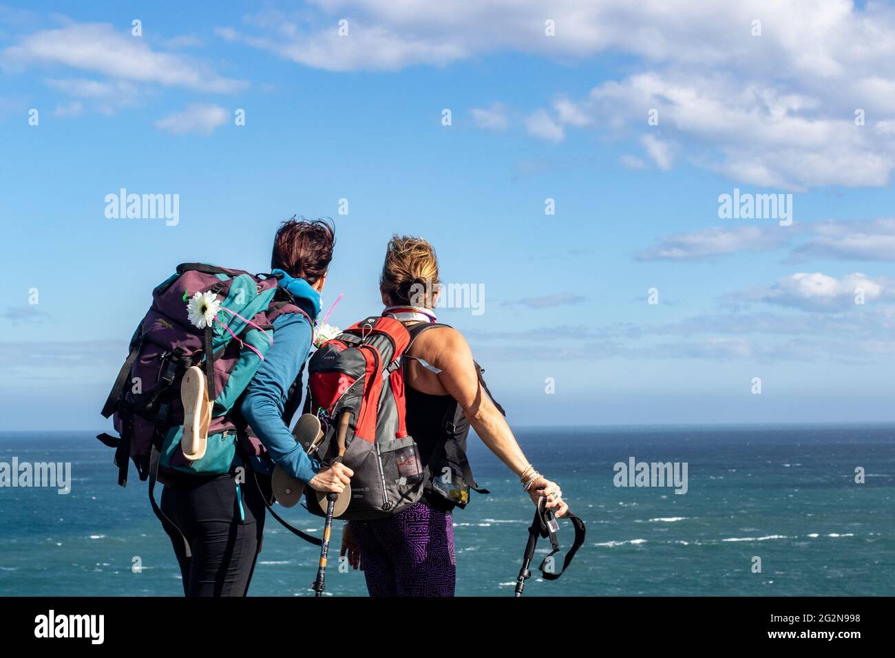 Viaggiamo insieme vicino all'oceano Foto Stock