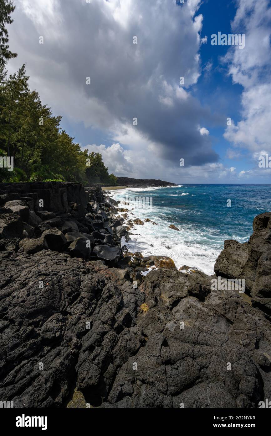 Lava Cliff Foto Stock