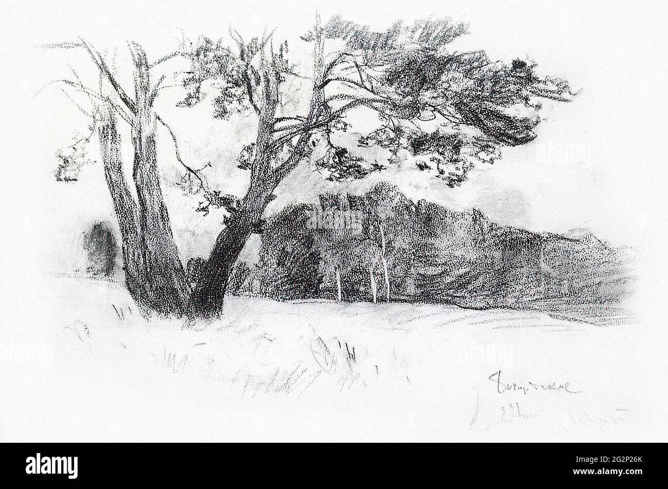 Isacco Levitan - Foresta di bordo 1891 Foto Stock