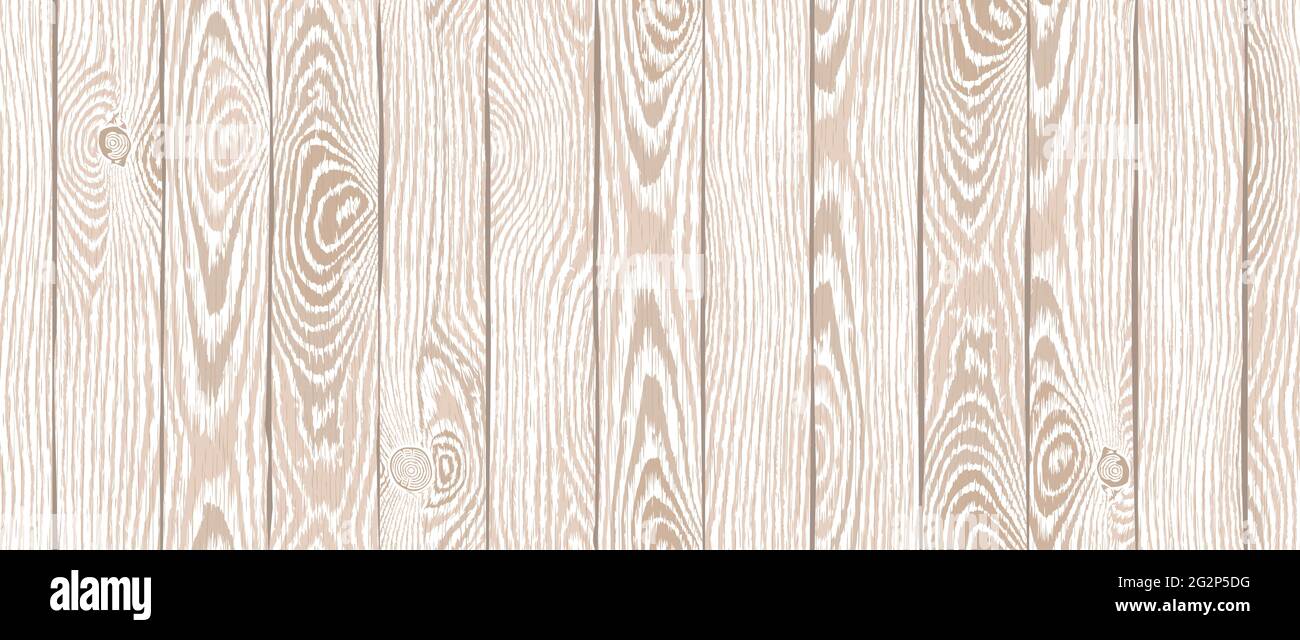 Struttura in legno. Vecchie tavole di legno testurizzate con graffi. Legno marrone chiaro sfondo tavola. Superficie del tavolo o del pavimento estremamente dettagliata, materiale naturale Illustrazione Vettoriale