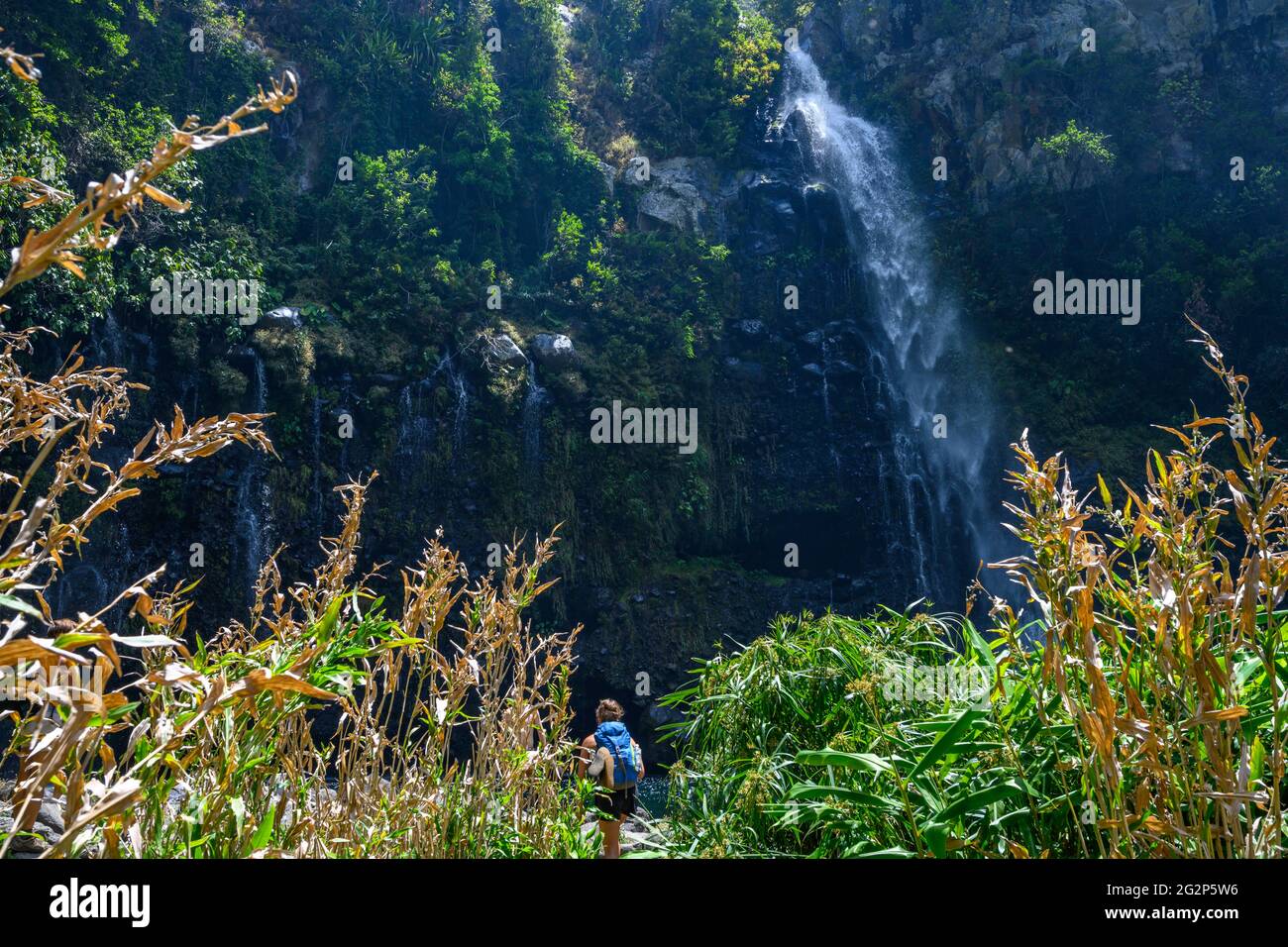 Tour escursionistico del Grand Bassin Foto Stock