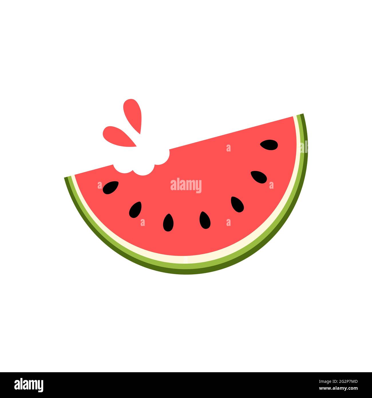 Succosa fetta di anguria. Illustrazione vettoriale Illustrazione Vettoriale
