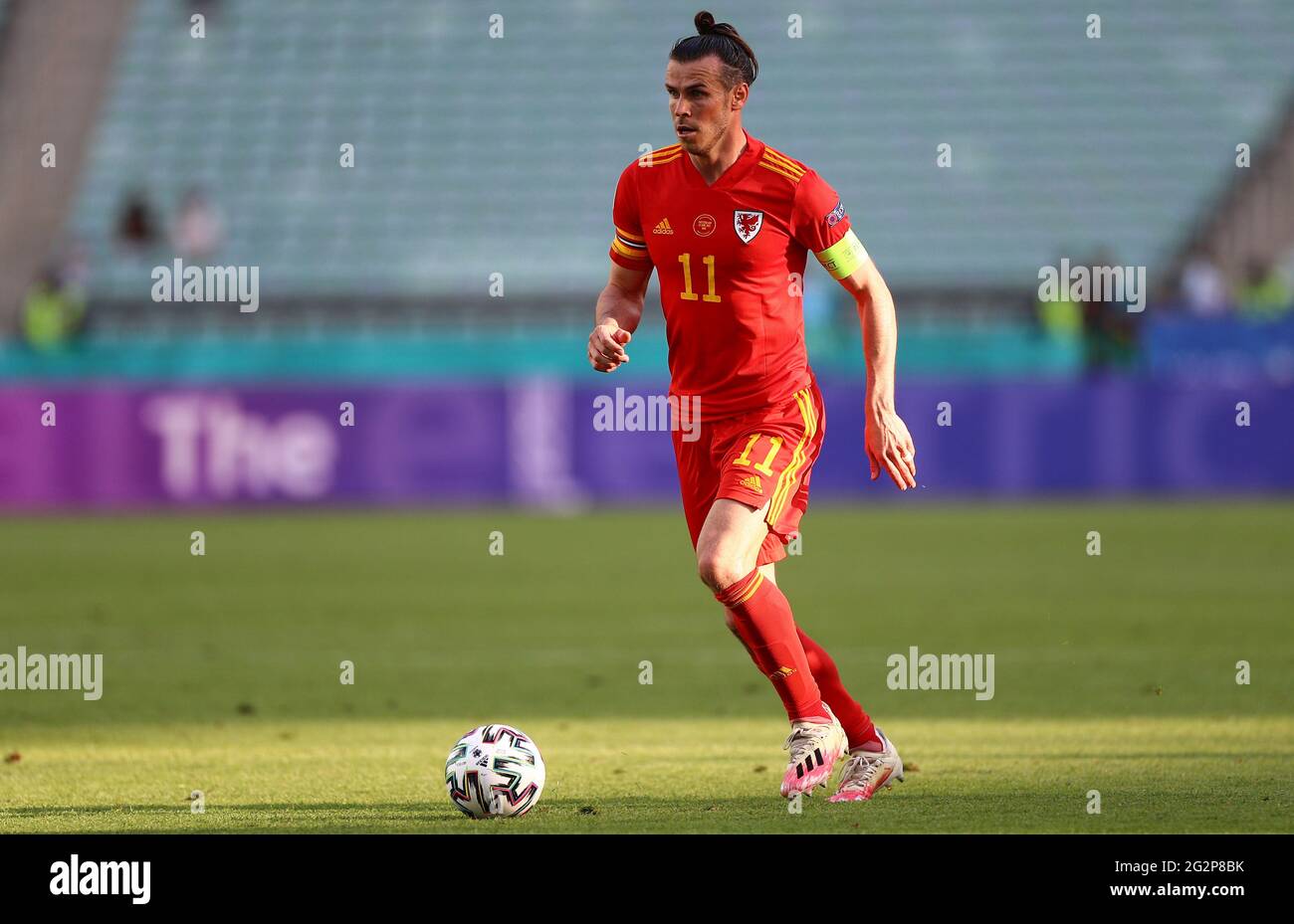 Gareth Bale del Galles durante la partita UEFA Euro 2020 del Gruppo A allo Stadio Olimpico di Baku, Azerbaigian. Data immagine: Sabato 12 giugno 2021. Foto Stock