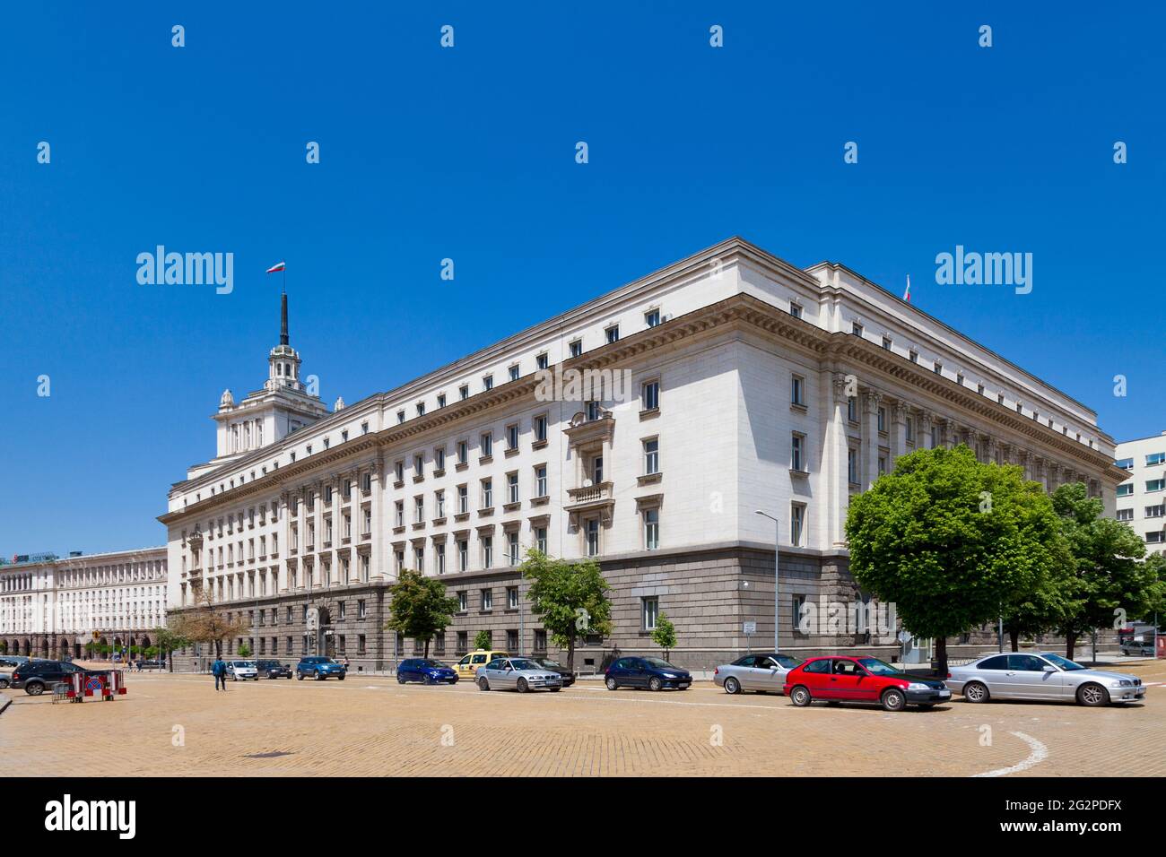 Sofia, Bulgaria - maggio 18 2019: La Casa del Partito è la sede del Comitato Centrale del Partito Comunista Bulgaro durante il periodo del popolo Foto Stock