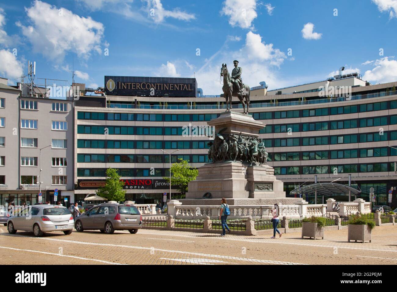 Sofia, Bulgaria - maggio 18 2019: Il Monumento al Liberatore zar è un monumento equestre creato da Arnoldo Zocchi nel 1903 in onore del Partito emico russo Foto Stock