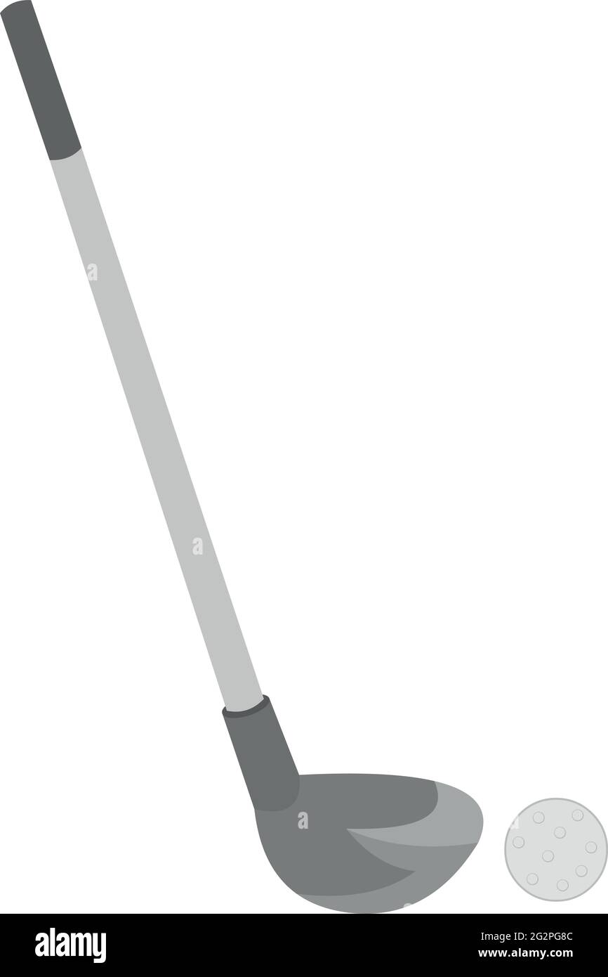 Illustrazione vettoriale di golf club e palla Illustrazione Vettoriale
