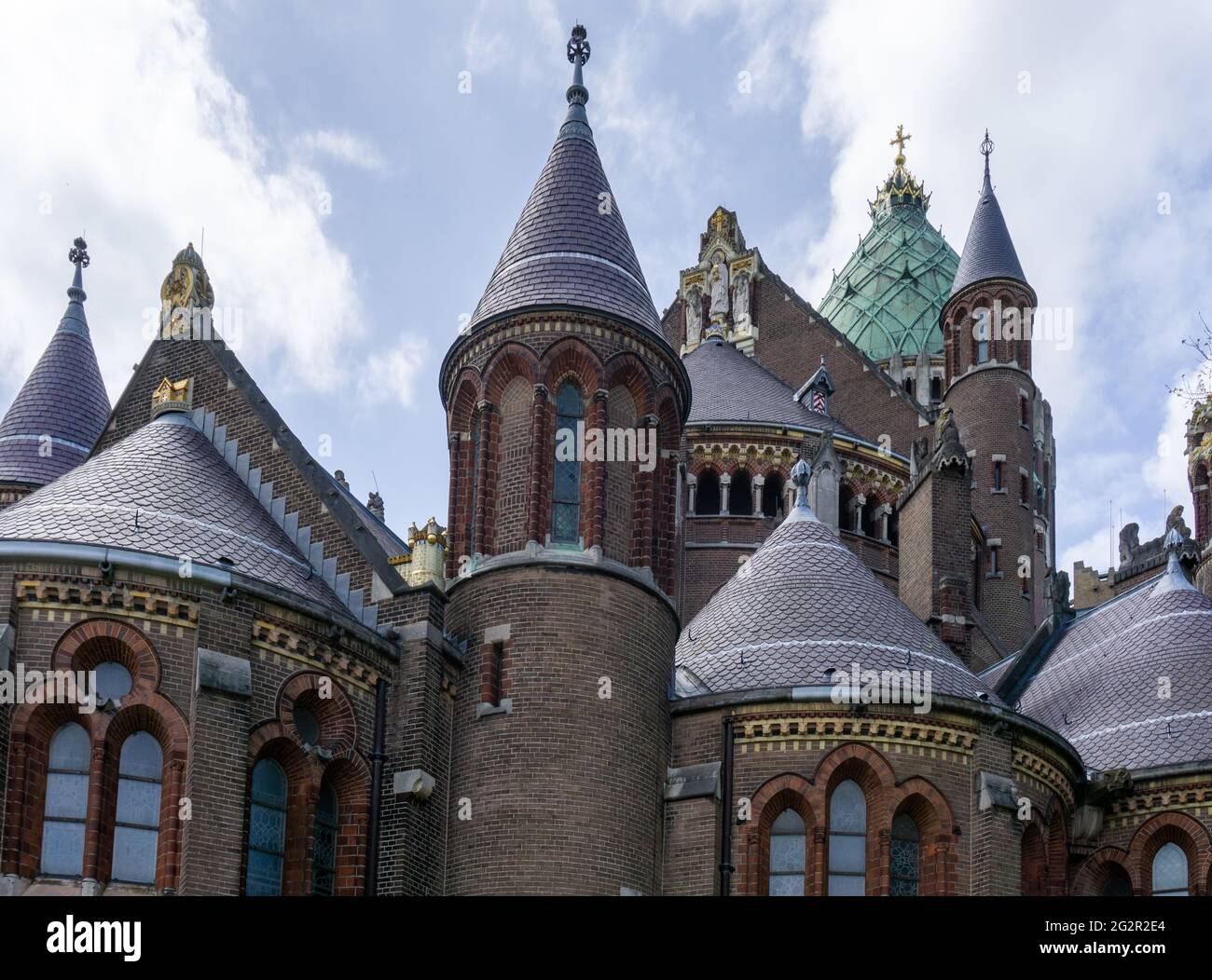 Haarlem, Paesi Bassi - 21 maggio 2021: Vista della cattedrale di San Bavo a Haarlem Foto Stock