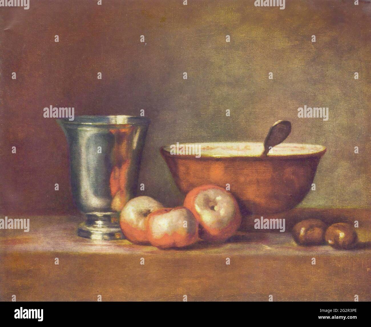 Jean Baptiste Simeon Chardin - Beaker Argento C 1750 Foto Stock