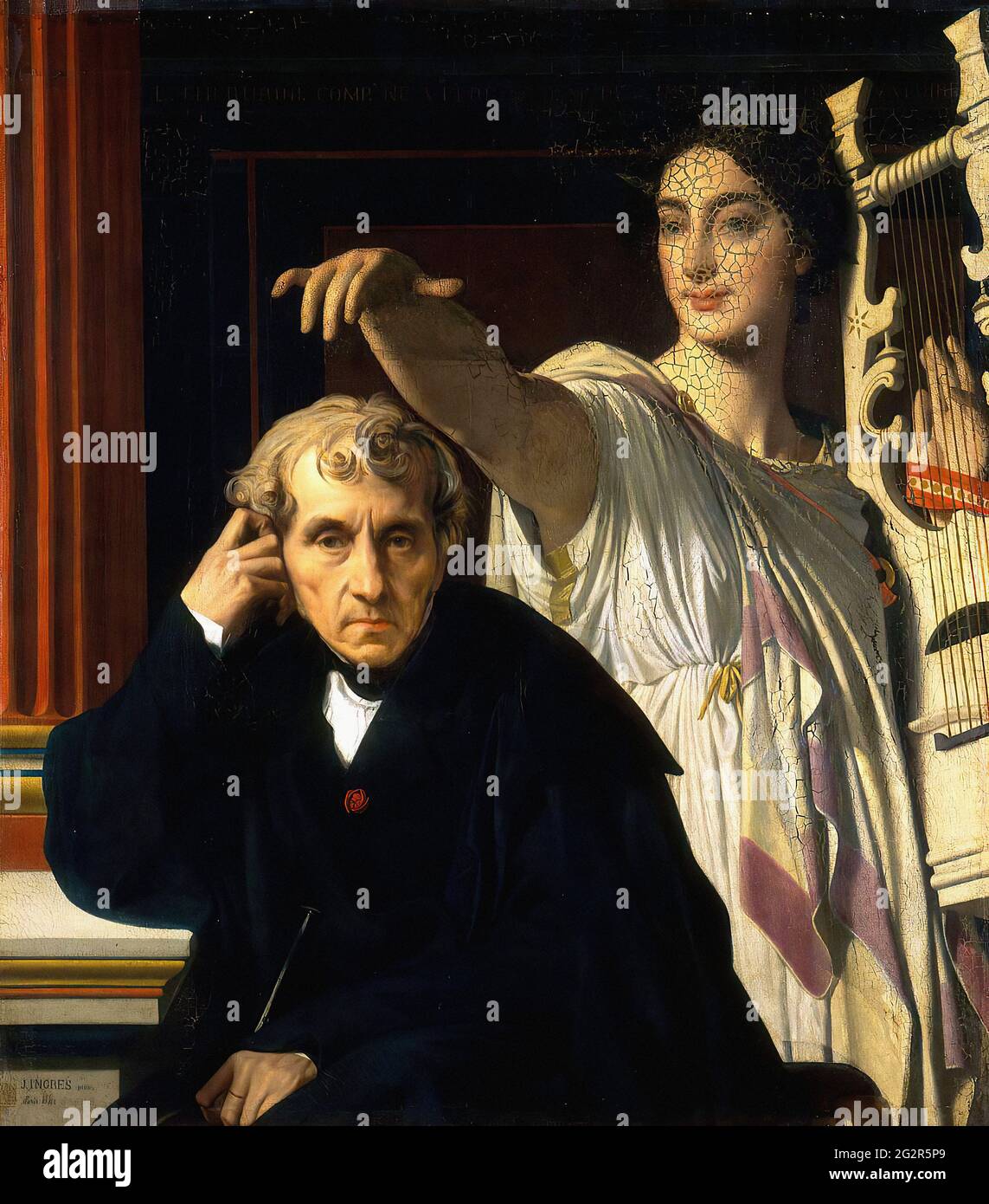 Jean-Auguste-Dominique Ingres - Luigi Cherubini Muse Poesia lirica 1842 Foto Stock