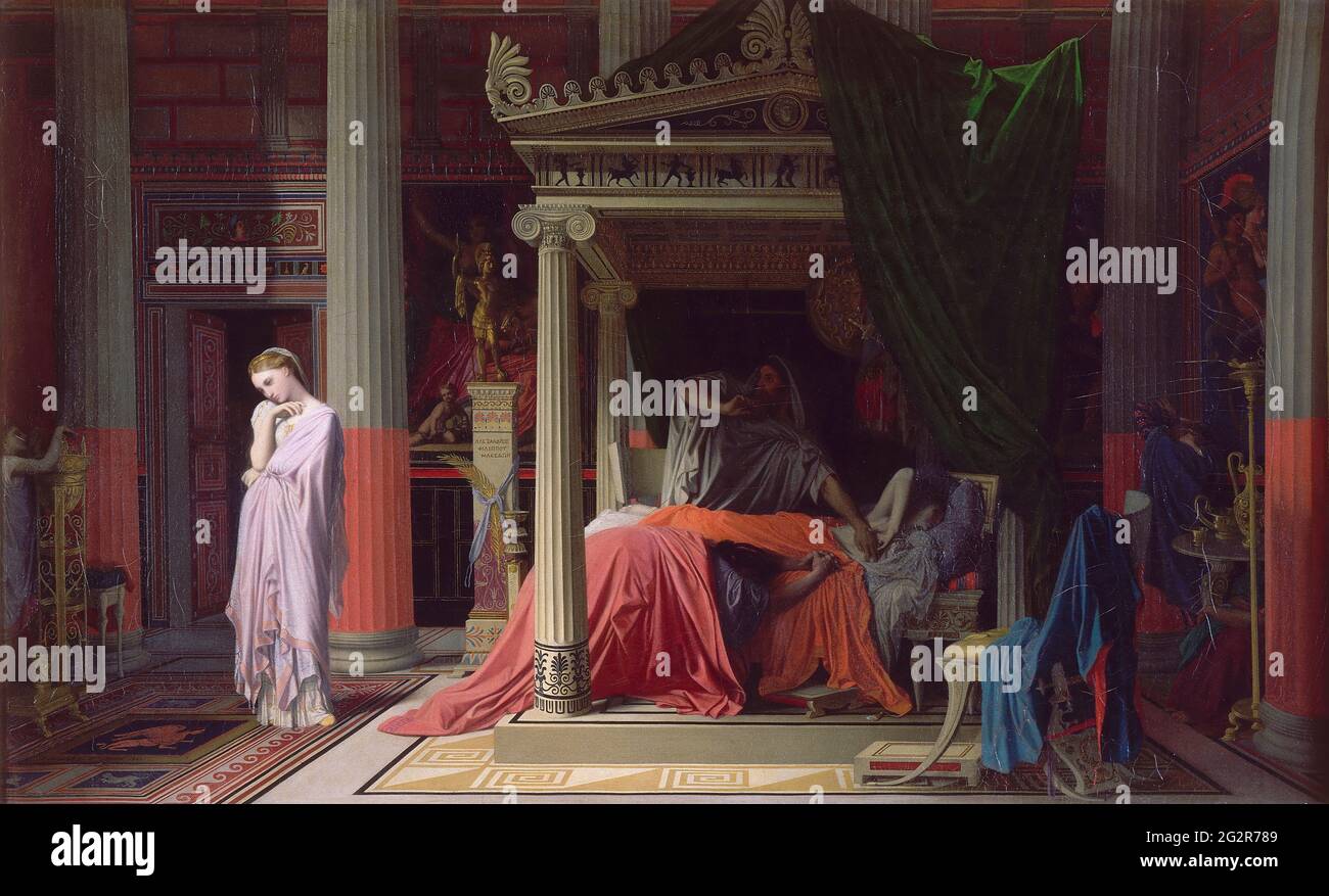 Jean-Auguste-Dominique Ingres - la maladie d'Antiochus, ou Antiochus et Stratonice Foto Stock