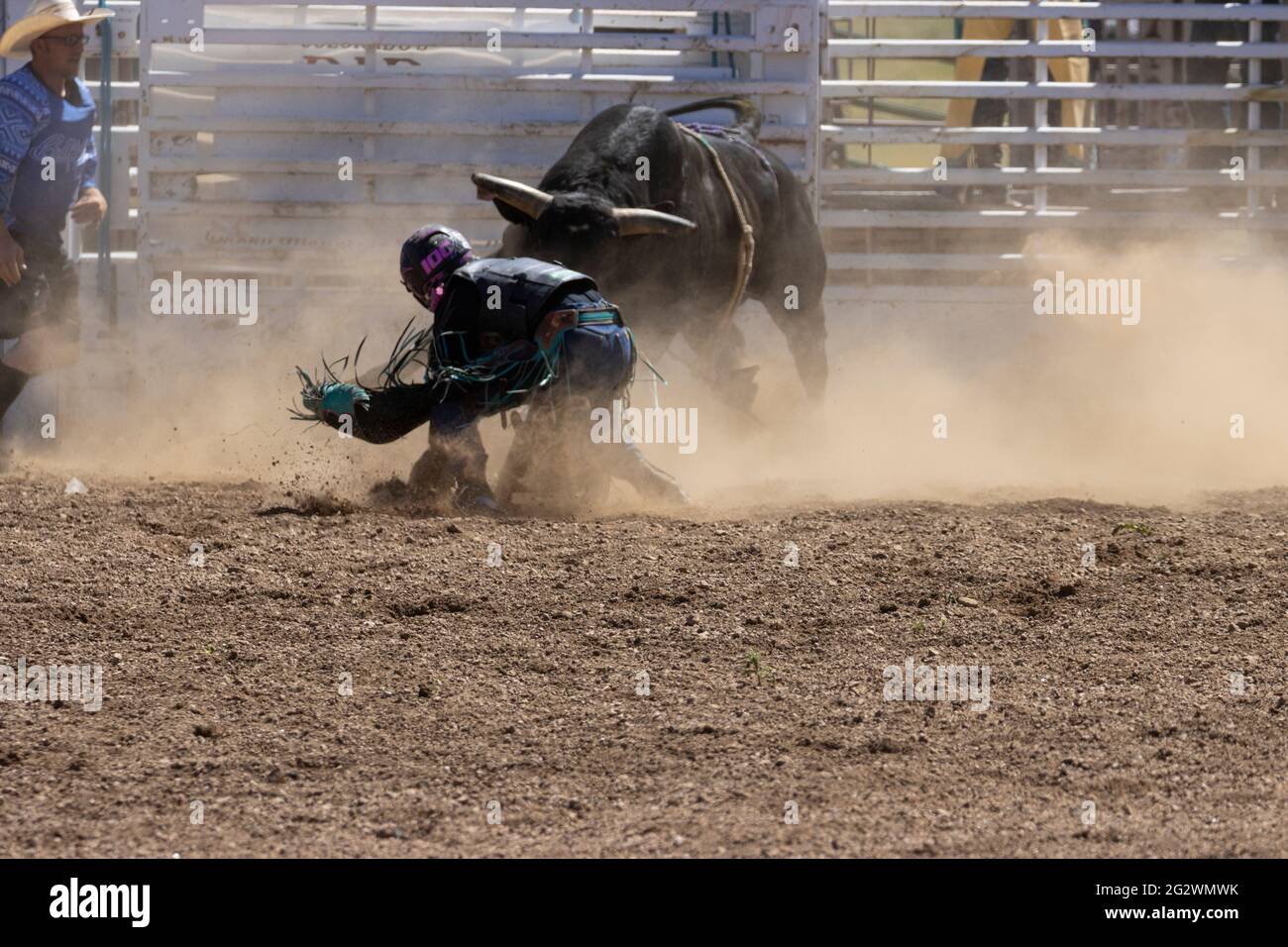 Eventi di rodeo dal rodeo Top of the World 2021, altitudine 9600 metri circa, Cripple Creek Colorado Foto Stock