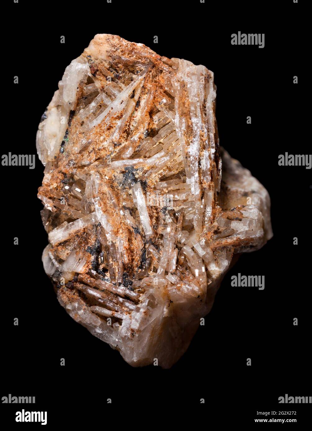 Cristalli di barite. Barite, barite o bariti, bario, solfato di bario Foto Stock