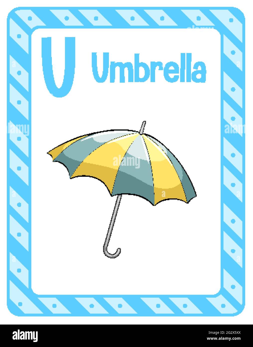Flashcard vocabolario con illustrazione ombrello di parola Immagine e  Vettoriale - Alamy