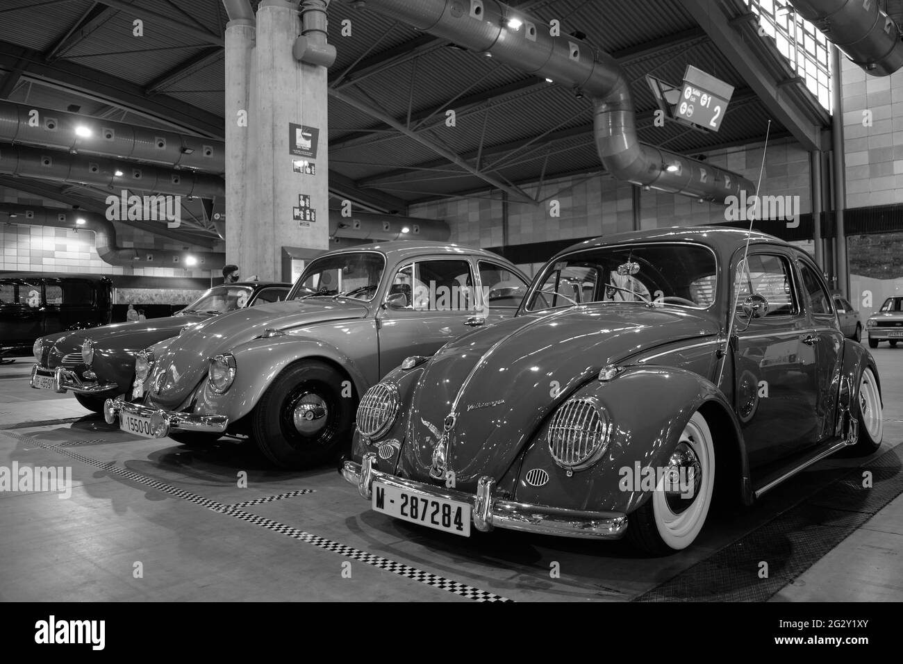Volkswagen Beetle al retro Malaga 2021, Andalusia, Spagna. Foto Stock