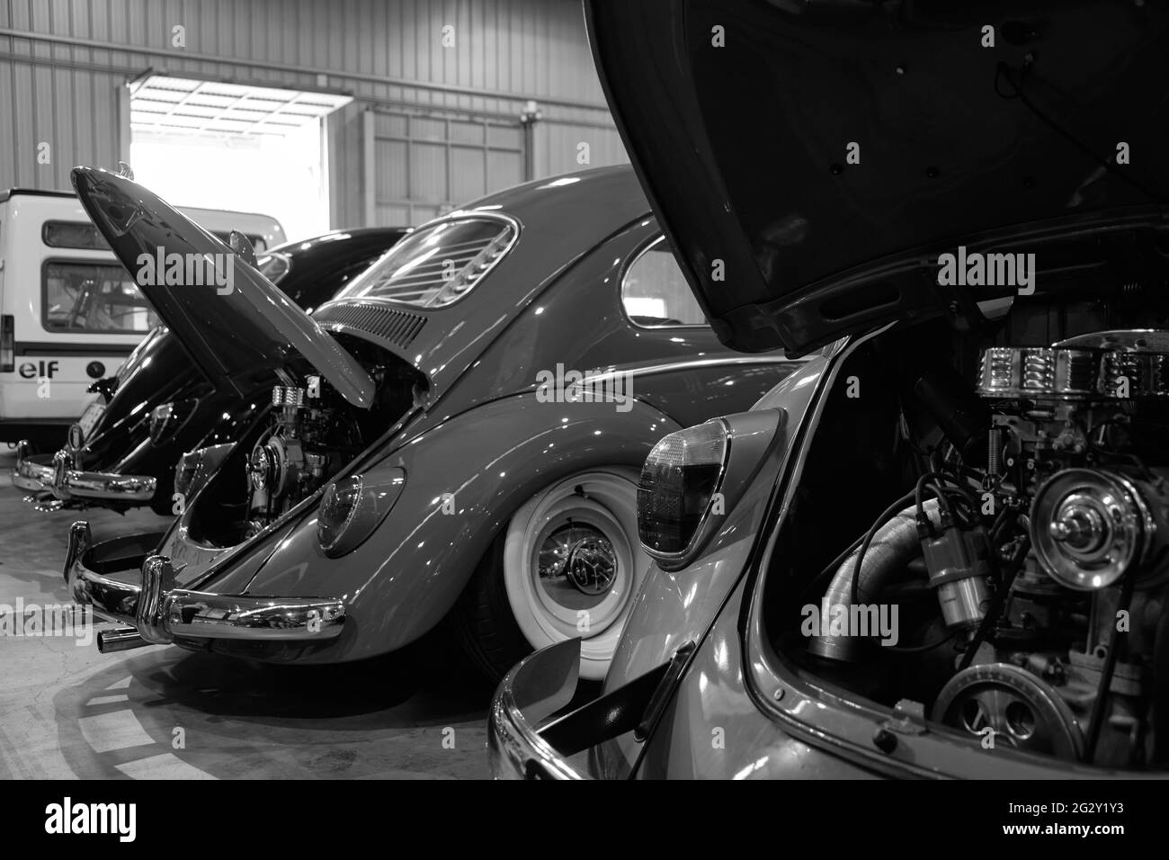 Volkswagen Beetle al retro Malaga 2021, Andalusia, Spagna. Foto Stock